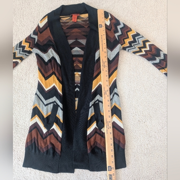 Women’s MISSONI x Target Open Front Cardigan Sweater Chevron LongSleeve Size XS - Picture 7 of 7